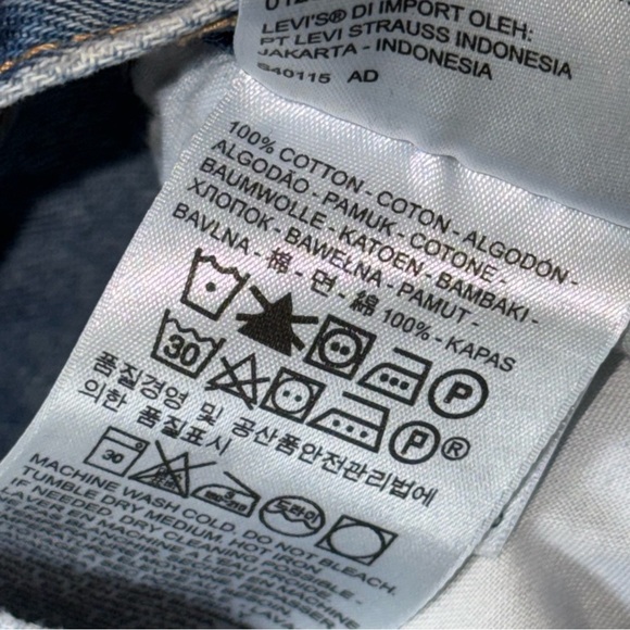 LEVI'S Premium Wedgie Straight Leg High Rise Blue Jeans Ankle distressed - Picture 7 of 13